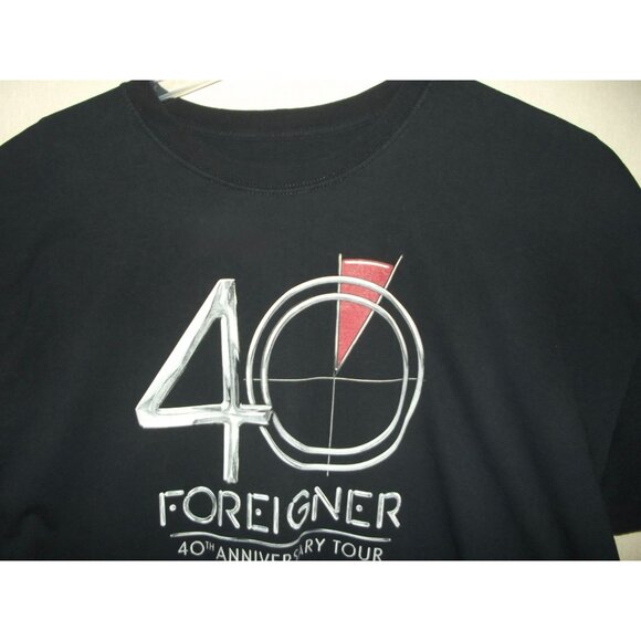 Foreigner 40th Anniversary Tour T-Shirt Mens Size 3X Black Short Sleeve Crewneck - Picture 3 of 7